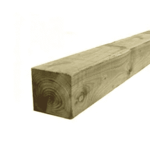 8FT 3x3 Wood Post Green