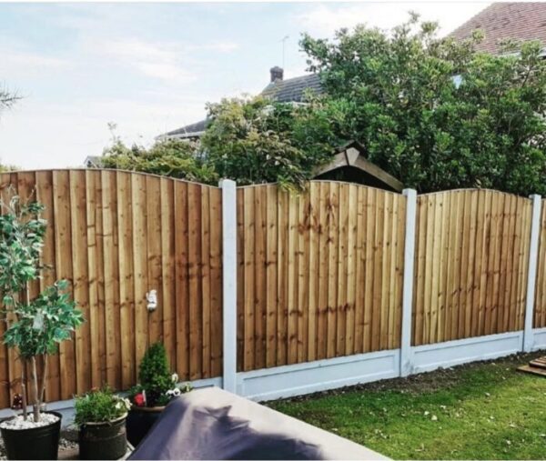 Treated 6FT x 4FT4" Closeboard Convex Fence Panel