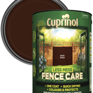 Cuprinol Less Mess Fence Care Rustic Brown L