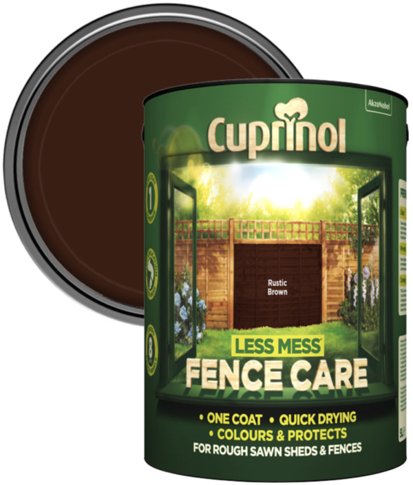 Cuprinol Less Mess Fence Care Rustic Brown L