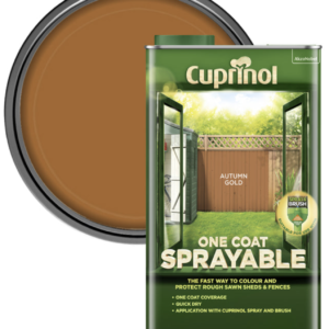 Cuprinol One Coat Spray Fence Treatment Autumn Gold L