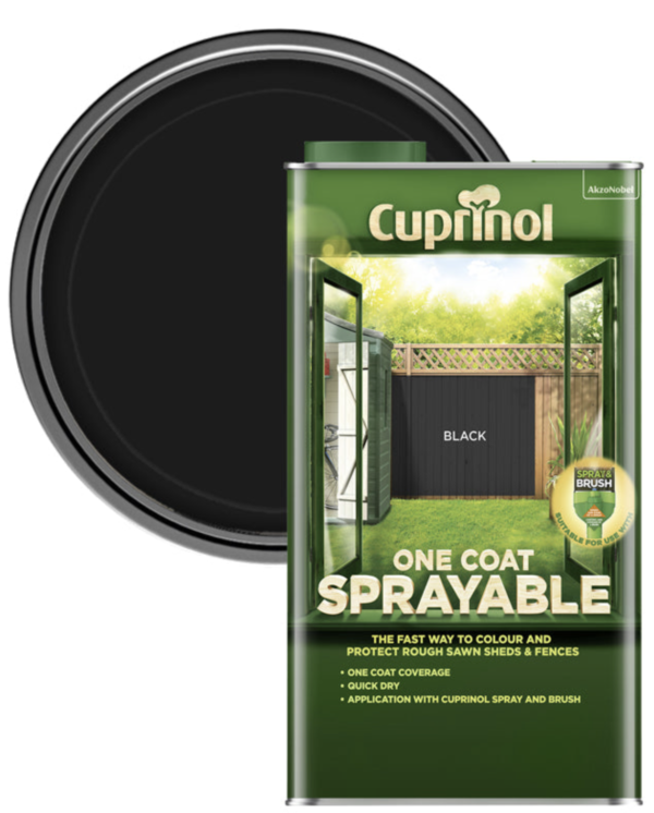 Cuprinol One Coat Spray Fence Treatment Black L