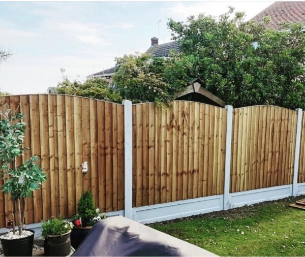 Treated 6FT x 6FT4" Closeboard Convex Fence Panel