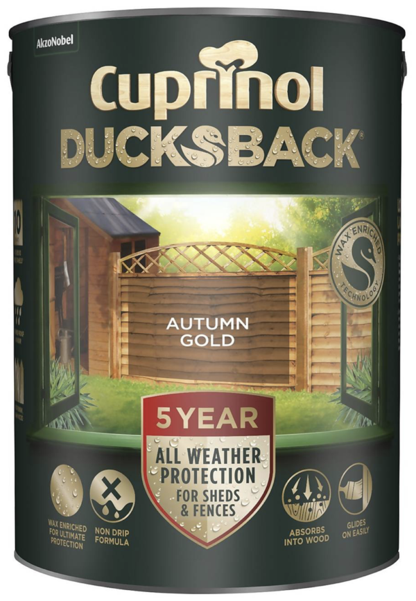 Cuprinol 5 Year Ducksback Autumn Gold 5L