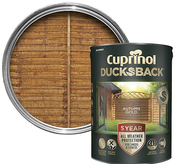 Cuprinol 5 Year Ducksback Autumn Gold 5L