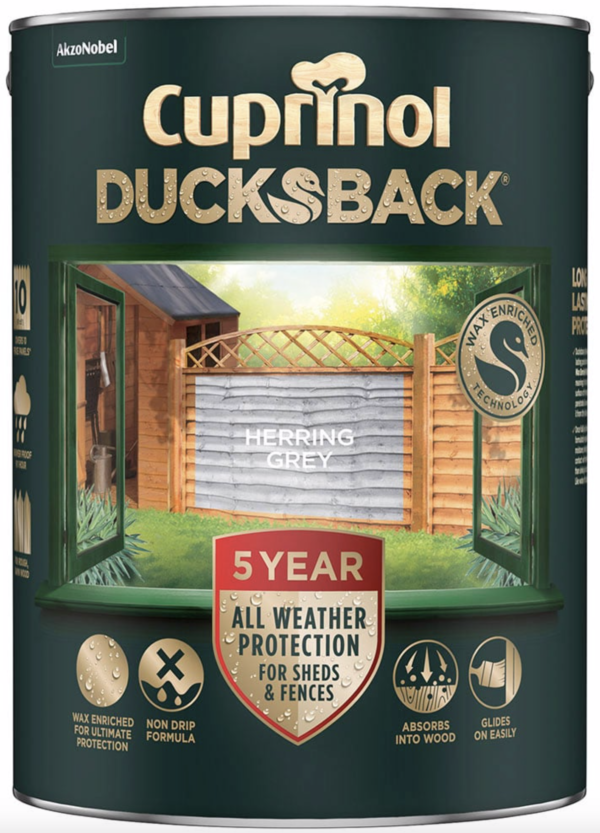 Cuprinol 5 Year Ducksback Herring Grey 5L