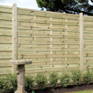 6FT x 4FT | Euro Elite Milano Panel | Offers a simple design with high levels of privacy, pressure treated green providing protection and appearance retention.