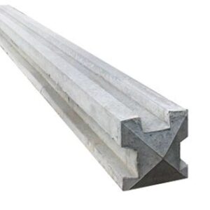 10FT Concrete 3Way Fence Post | Wet Cast, Reinforced | Each of our concrete posts have tensile, steel reinforcement bars inside and a smooth finish.