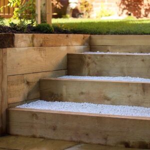 Brown Railway Sleepers | 2.4M x 100mm x 200mm | 20.00KG