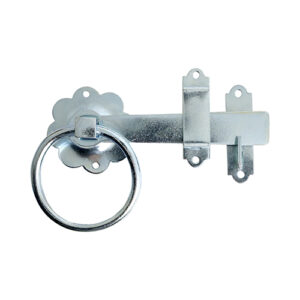 Ring Handled Gate Latch | 150MM | Zinc / Silver | For use on light domestic gates with an external handle allows the gate to be opened from the outside.