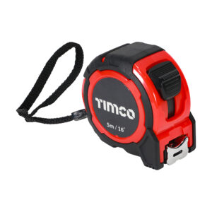 Tape Measure | 5M | Trade quality tape measure with a locking button, strengthened belt clip, hand strap