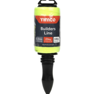 Brick Line Winder | Yellow | 100m | Ideal for staking sites prior to concreting, landscaping or bricklaying.