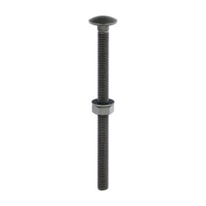 Carriage Bolts Hex Nuts & Form A Washers - Exterior - Green | M10 x 150 - A domed head bolt with a square anti spin shoulder mainly used for clamping timber.