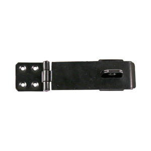 Safety Pattern Hasp & Staple | 75mm (3") | Black A low security hasp and staple for light domestic gates and shed doors. Fixings included.
