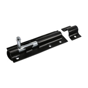 Straight Tower Bolt | 150MM | Black | Used for securing flush fitting gates and also shed doors in a closed position.
