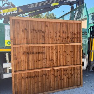 6FT x 5FT FULLY FRAMED Superior Heavy Duty Closeboard Garden Fence Panel Treated, Brown