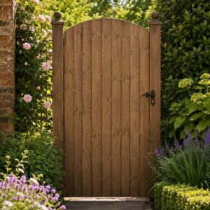 Heavy Duty Closeboard Gate | Convex/Arch/Bow Topped | 1800mm High x 900mm Wide | Fully Framed | 28.00KG