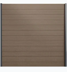 DuraPost VISTA Composite Fencing Boards | Pack of 4 | 1.82m (6FT) – Teak | Sleek, low maintenance solution that combines strength, style and sustainability.